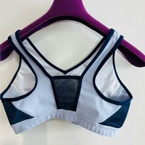 Nike Dry-fit sports bra M dark blue and cool tone lilac racerback mesh panel